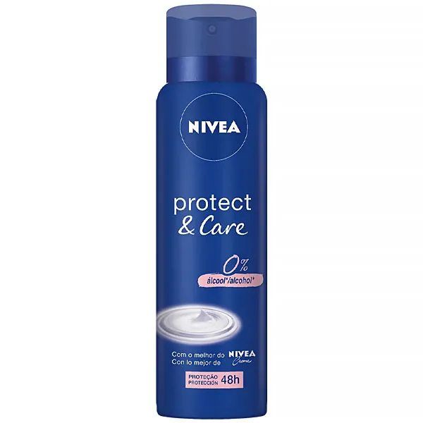 DESODORANTE NIVEA AEROSSOL FEMININO PROTECT & CARE 48H 150ML