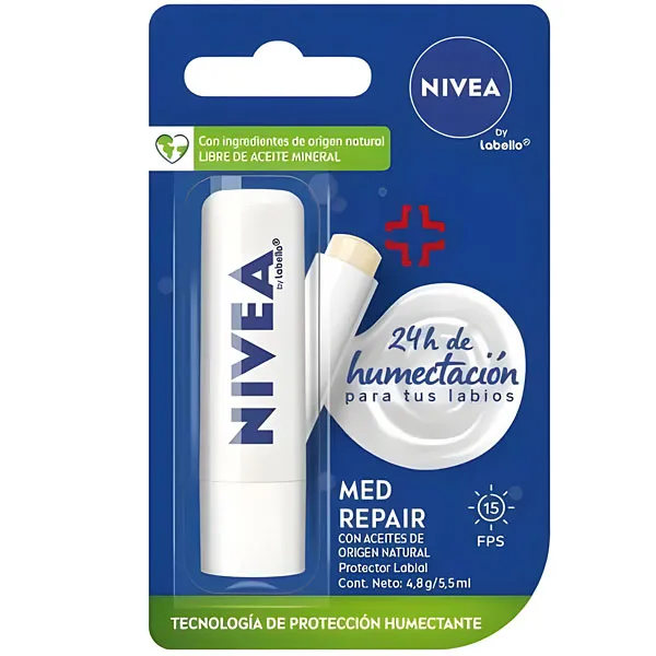PROTETOR LABIOS NIVEA MED REPAIR FPS15 4.8G (436931)