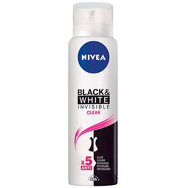 DESODORANTE NIVEA AEROSSOL FEMININO BLACK&WHITE CLEAR 48H 150ML