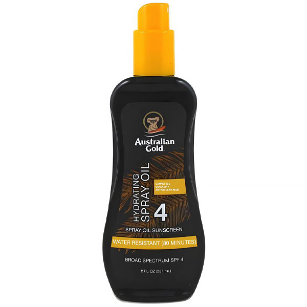 Bronceador Australian Gold Spray Oil Sunscreen SPF 4 237 ml