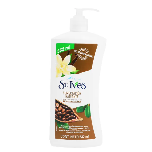 CREME CORPO ST IVES HUMECTACION RADIANTE CACAO & VAINILLA 532ML (7003)
