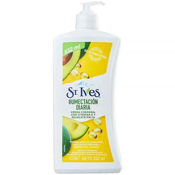 CREME CORPO ST IVES HUMECTACION DIARIA VITAM E Y AGUACATE PALTA 532ML