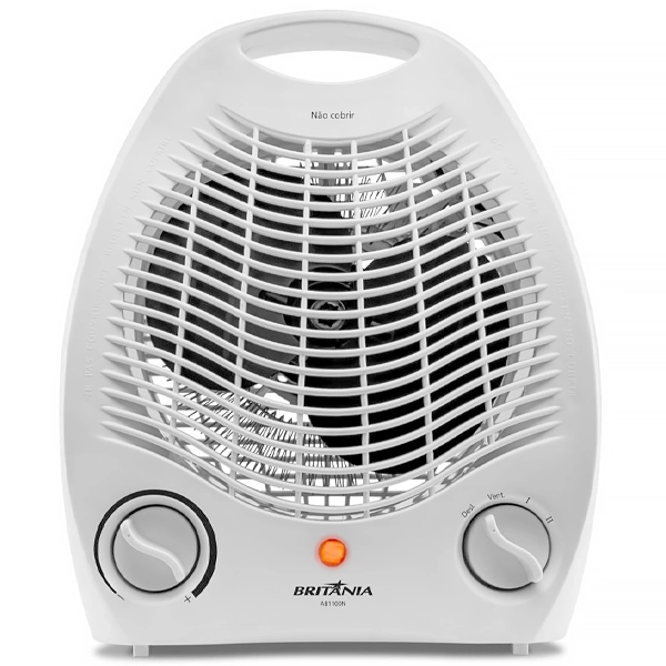 Aquecedor Britânia AB1100N 1.500 watts com Termostato Ajustável 127V ~ 60Hz  - Branco