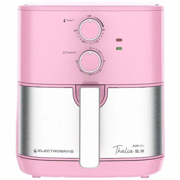 Fritadeira Elétrica Electrobras Thalia 5.9 TLAF-59 1.900 watts 127V ~ 60Hz - Rosa/Prata