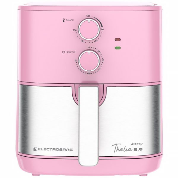 Fritadeira Elétrica Electrobras Thalia 5.9 TLAF-59 1.900 watts 220 - 240V ~ 50/60Hz - Rosa/Prata