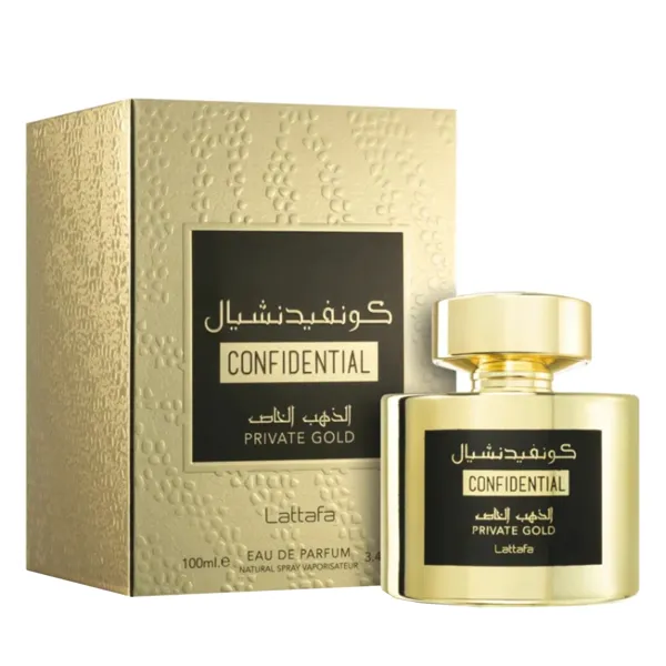 PERFUME UNISSEX ARABE LATTAFA CONFIDENTIAL PRIVATE GOLD EDP 100ML(9707