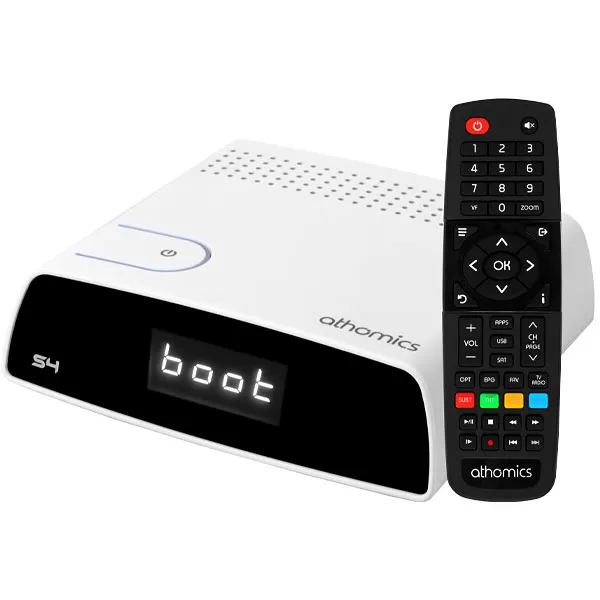 RECEPTOR FTA ATHOMICS S4 FULL HD IPTV WIFI BRANCO
