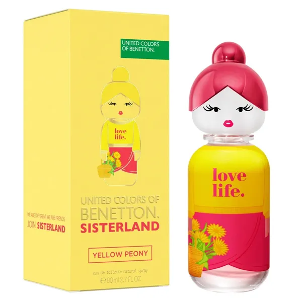 PERFUME FEMININO BENETTON SISTERLAND YELLOW PEONY EDT 80ML (024122)