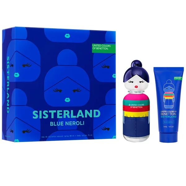 PERFUME FEMININO BENETTON SISTERLAND BLUE NEROLI EDT 80+BODY 75 KT(976