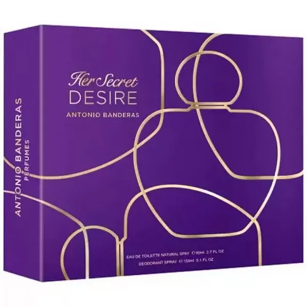 Kit Perfume Feminino Antonio Banderas Her Secret DESIRE EDT 80 ml + Desodorante
