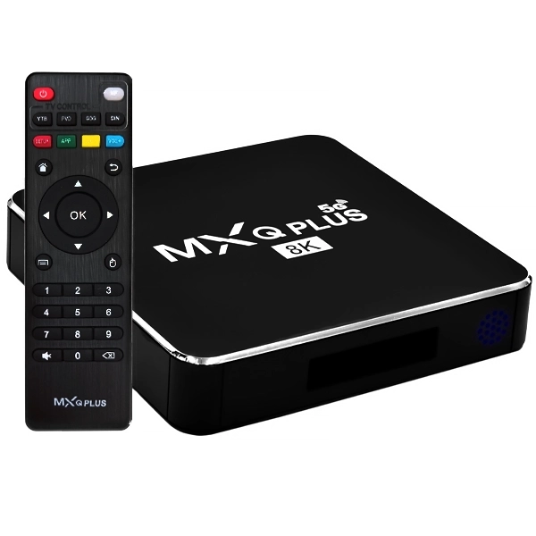 TV Box MXQ Plus 5G 8K Ultra HD de 128GB/32GB de RAM - Preto
