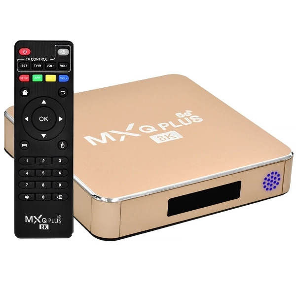 TV Box MXQ Plus 5G 8K Ultra HD de 128GB/32GB de RAM - Dorado