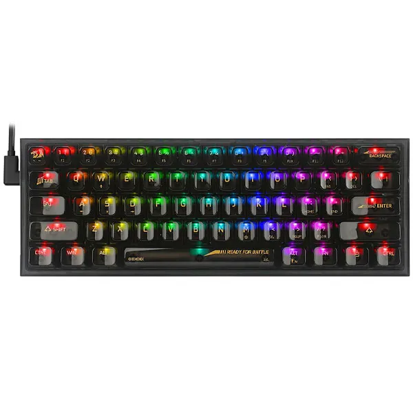TECLADO REDRAGON K617CTB-RGB FIZZ USB GAMING INGLES PRETO