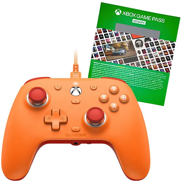 JOYSTICK GAMESIR G7 SE X-BOX WIRED LARANJA/VERMELHO +1MES GAME PASS SG