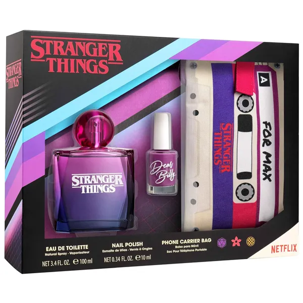 PERFUME FEMININO NETFLIX STRANGER THINGS EDT100+ESMAL+BOL CEL KT(95295
