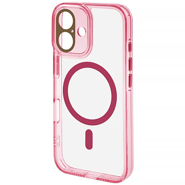 CAPA CEL S/MARCA IPHONE 16 MAGSAFE 2 TRANSPARENTE/ROSA