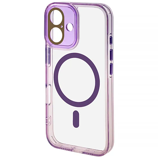 CAPA CEL S/MARCA IPHONE 16 MAGSAFE 2 TRANSPARENTE/ROXO