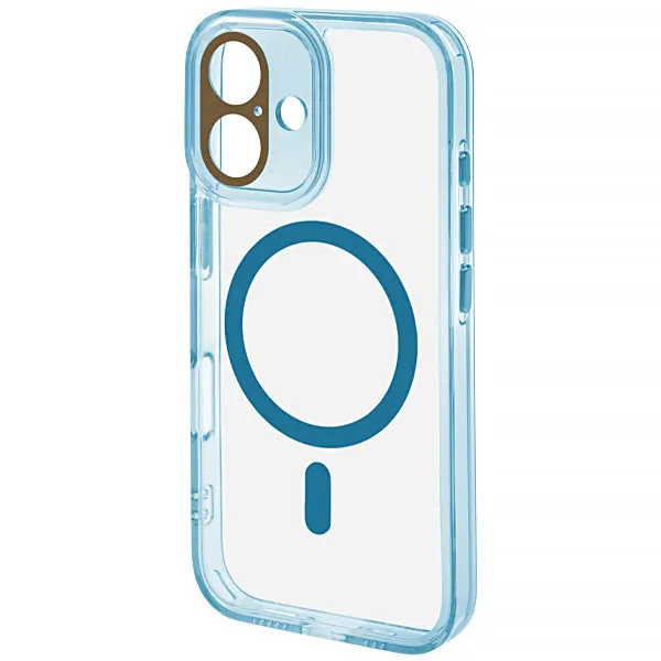 CAPA CEL S/MARCA IPHONE 16 MAGSAFE 2 TRANSPARENTE/AZUL
