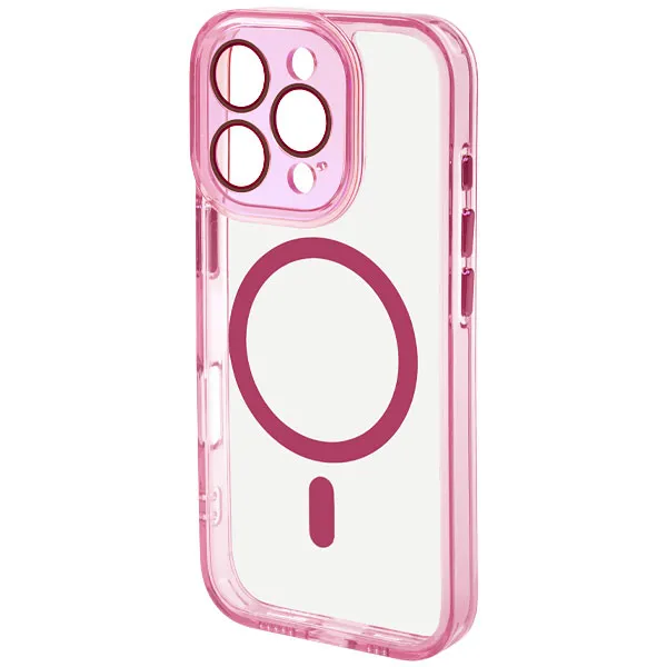 CAPA CEL S/MARCA IPHONE 16 PRO MAGSAFE 3 TRANSPARENTE/ROSA