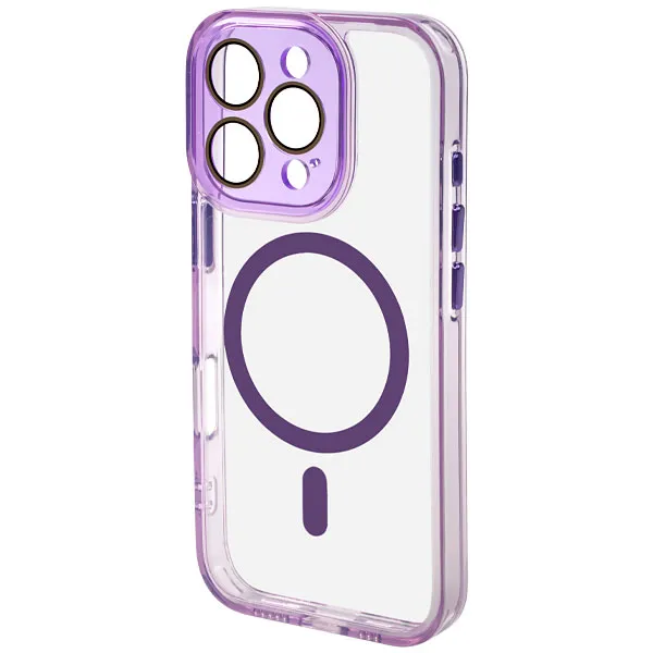 CAPA CEL S/MARCA IPHONE 16 PRO MAGSAFE 3 TRANSPARENTE/ROXO