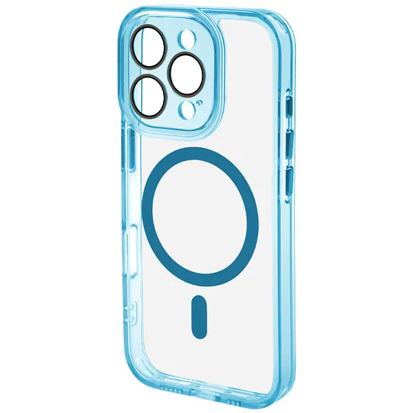 CAPA CEL S/MARCA IPHONE 16 PRO MAGSAFE 3 TRANSPARENTE/AZUL