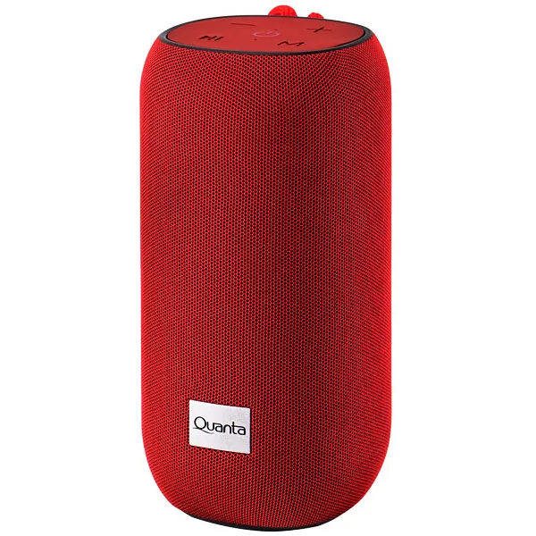 SPEAKER QUANTA QTSPN5 TWS BLUETOOTH USB M.SD FM P.AGUA 5WATTS VERMELHO