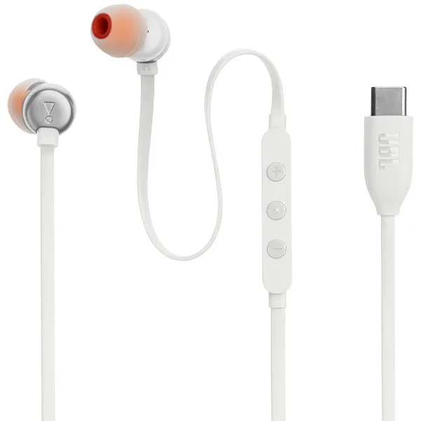 FONE JBL T310C TUNE USB-C C/MICROFONE BRANCO
