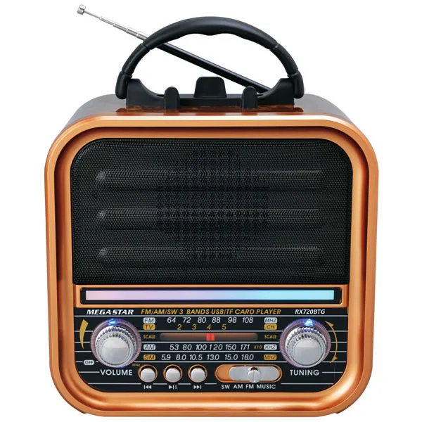 RADIO PORTATIL MEGASTAR RX720BTG FM AM SW USB BLUETOOTH 2V MARROM/DOUR