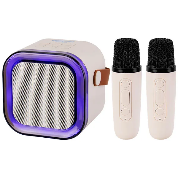 SPEAKER MIDI PRO MDP005 RGB BLUETOOTH USB M.SD AUX 2MICROFONE 6W BEIGE