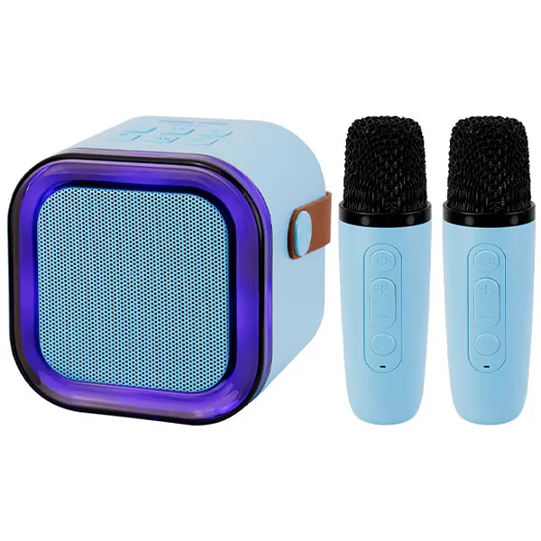 SPEAKER MIDI PRO MDP005 RGB BLUETOOTH USB M.SD AUX 2MICROFONE 6W AZUL