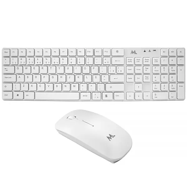 TECLADO MTEK KM5197W WIRELESS PORTUGUES+MOUSE BRANCO