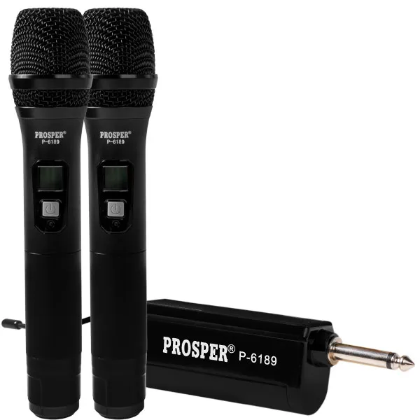 MICROFONE PROSPER P-6189 WIRELESS PRETO