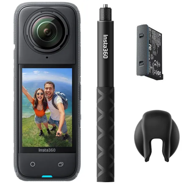 Kit Cámara de Acción Insta360 X4 Travel Bundle (CINSABMA) 8K - Negro