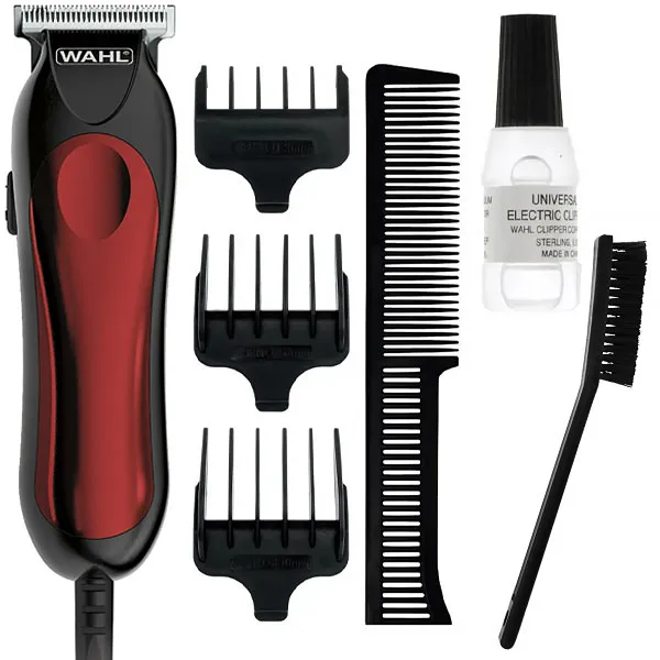 MAQUINA  WAHL 9307-300 T-PRO (7PECAS) 2V PRETO/VERMELHO