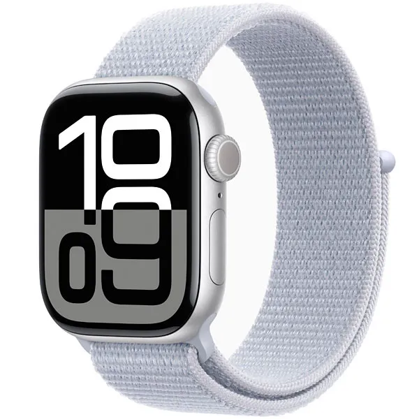 RELOGIO APPLE S10 42MM GPS MWWD3LW/A LOOP SILVER/BLUE CLOUD