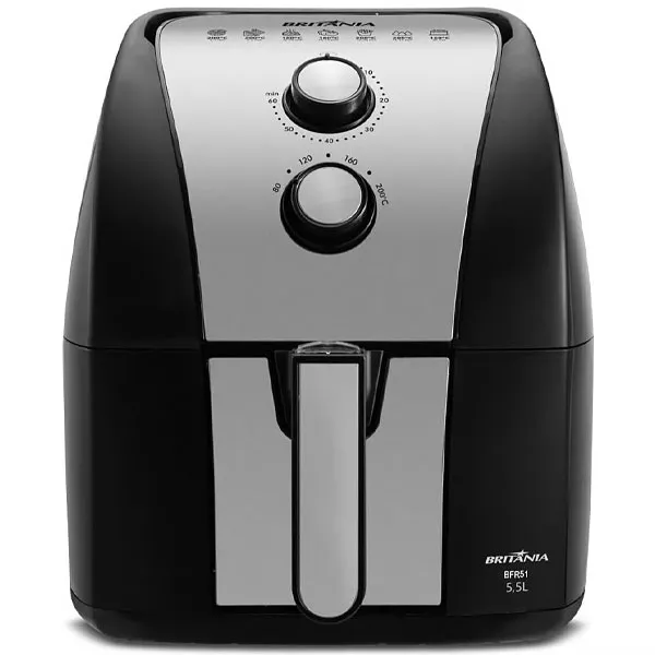 FRITADEIRA ELETRICA BRITANIA BFR51 AIR FRYER 5.5LTS 220V/60HZ PRE/SIL