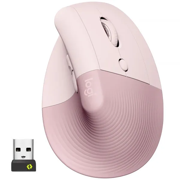 MOUSE LOGITECH LIFT VERTICAL ERGONOMICO WIRELESS USB OPTICO ROSA