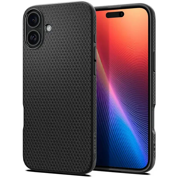CAPA CEL SPIGEN IPHONE 16 6.1" ACS08194 LIQUID AIR PRETO