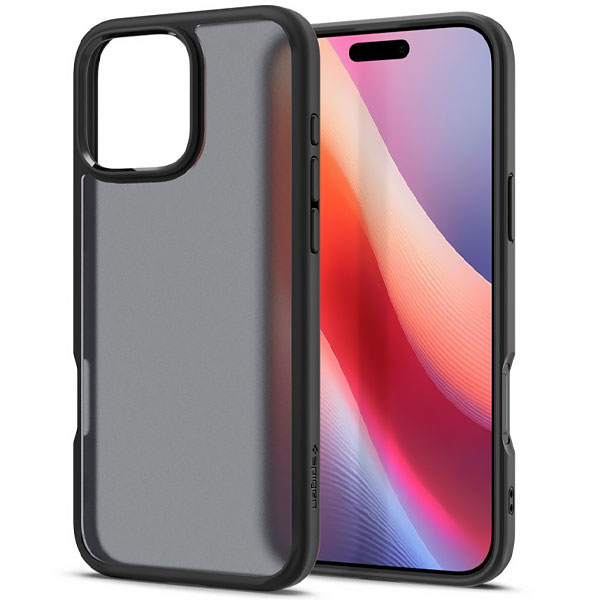 CAPA CEL SPIGEN IPHONE 16 PRO 6.3" ACS08124 ULTRA HYBRID TRANSPA/PRETO