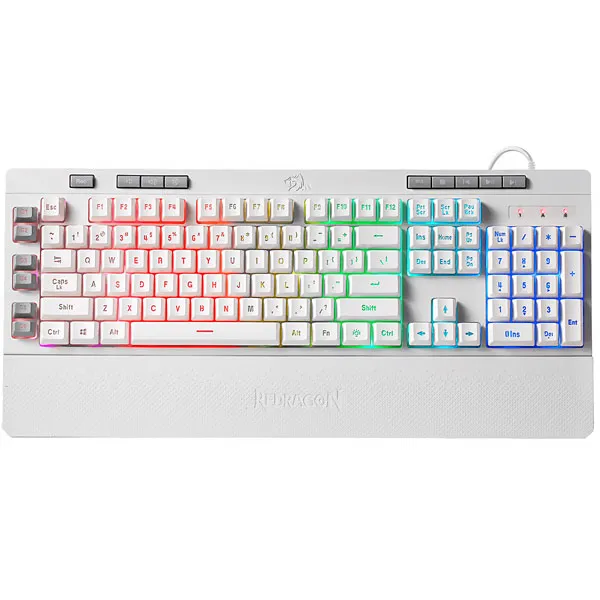 Teclado Gaming Mecánico Redragon Shiva K512W-RGB-1 Ingles USB con Backlight RGB - Blanco