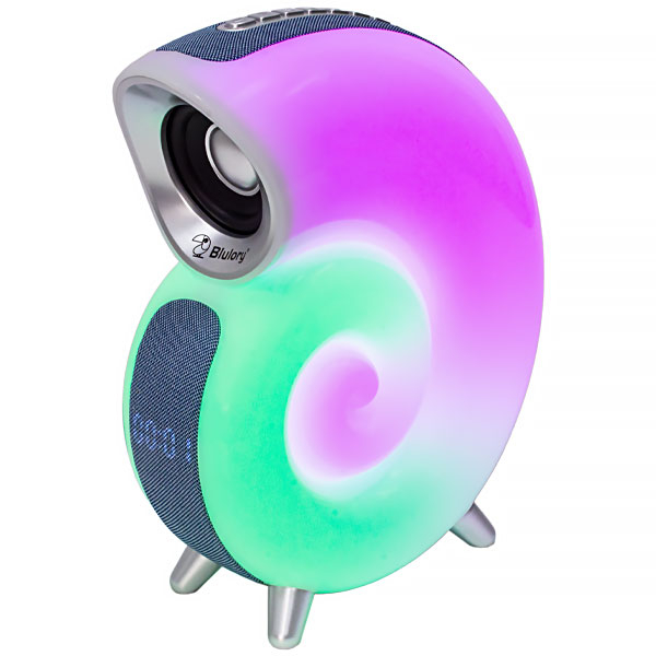 SPEAKER BLULORY BS-N70 CONCH MUSIC LIGHT BLUETOOTH 5WATTS BRAN/AZU CLA