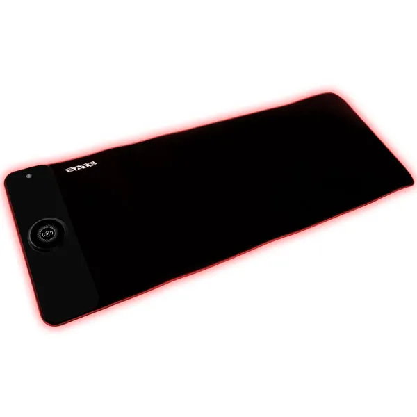 Mousepad Satellite A-PAD09W com Iluminação RGB 800 x 300 x 3 mm com Carregador Wireless - Preto