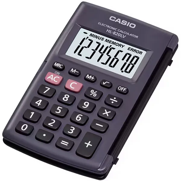 CALCULADORA CASIO HL-820LV-BK 8 DIGITOS PRETO SG