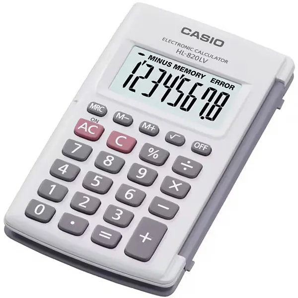 CALCULADORA CASIO HL-820LV-WE 8 DIGITOS BRANCO/CINZA SG