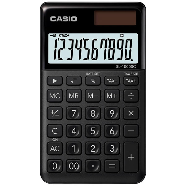 Calculadora Casio SL-1000SC-BK de 10 Dígitos - Preto