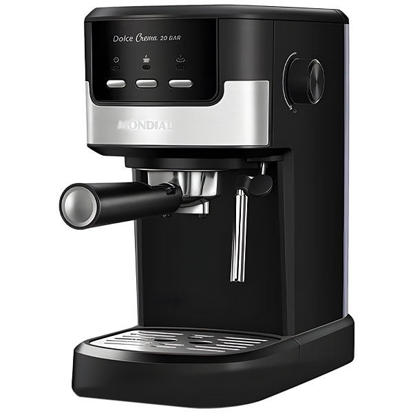 Cafeteira Mondial Dolce Crema C-20-EC 1.200 watts 220V ~ 50/60 Hz - Preta/Prata