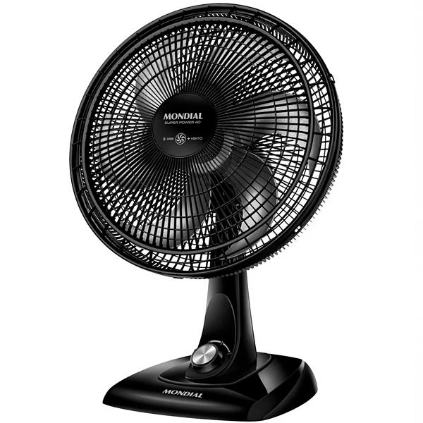 Ventilador Mondial VSP-40-B 40 cm 6 Aspas 140 watts 220V ~ 60Hz - Negro