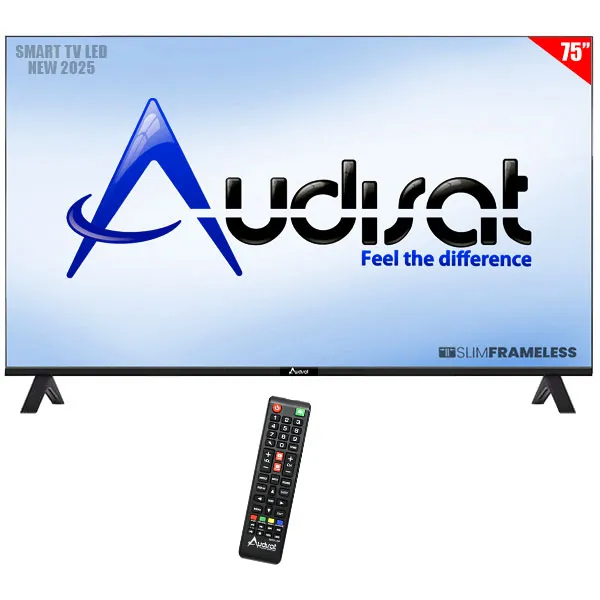 TV  *AUDISAT 75"AD-75 SMART ANDROID (2025)(1ANO GARANTIA)4K U.HD+CONVE