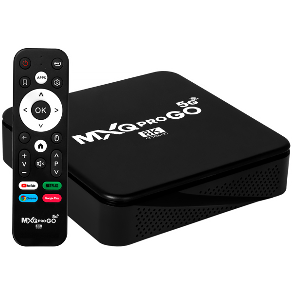 TV Box MXQ Pro Go 5G 8K Ultra HD de 256GB/64GB RAM - Preto