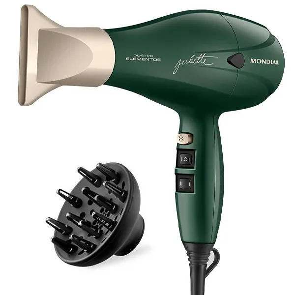 Secador de Cabelo Mondial Juliette SCP-JU-02 2.000 watts 127V ~ 60 Hz - Verde